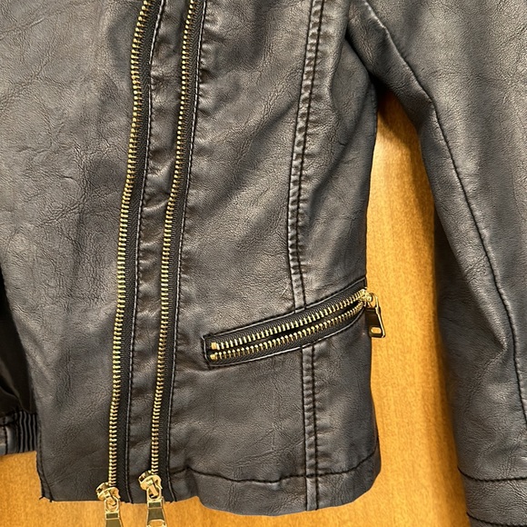 Dark blue moto jacket - Picture 2 of 3